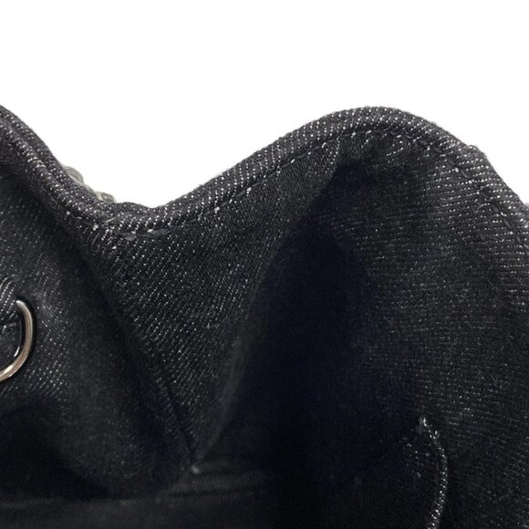 Auth PRADA Canapa BN2439 Black Denim Tote Bag - Picture 15 of 15